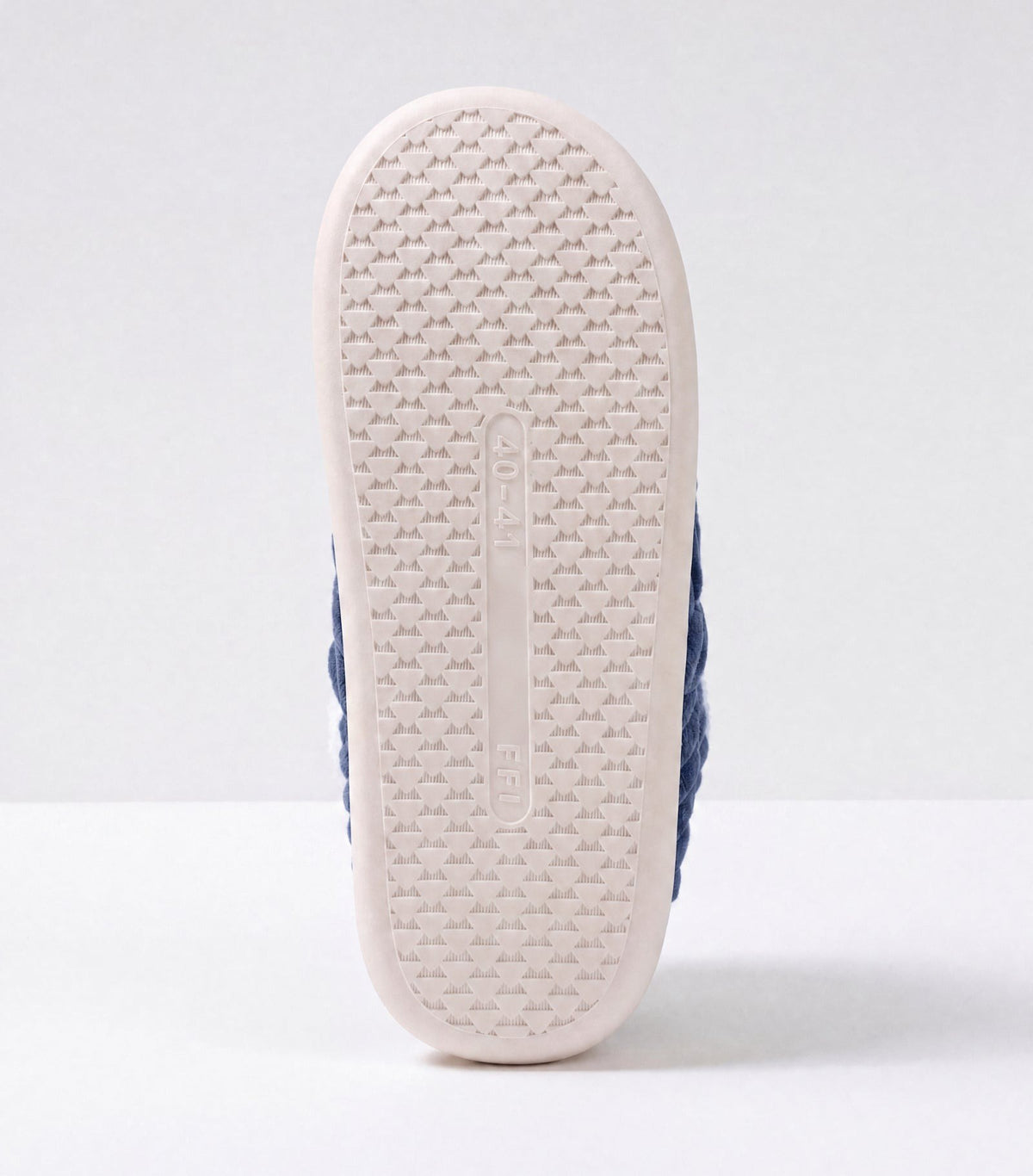 Chaussons moelleux Corella bleu, semelle antidérapante