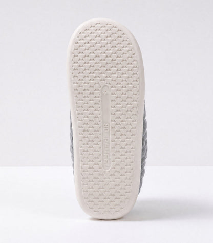 Chaussons moelleux Corella gris, semelle antidérapante