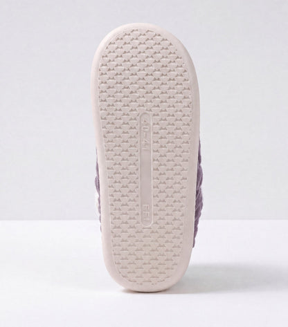 Chaussons moelleux Corella violet, semelle antidérapante