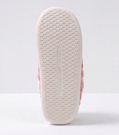 Chaussons moelleux Corella rose, semelle antidérapante