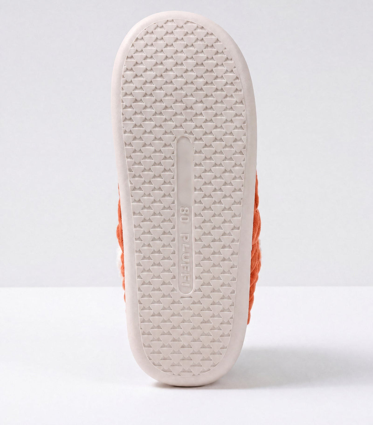 Chaussons moelleux Corella orange, semelle antidérapante