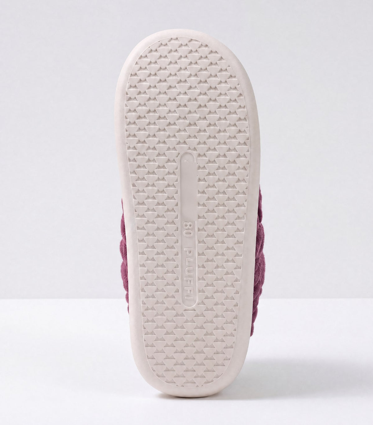 Chaussons moelleux Corella bordeaux, semelle antidérapante