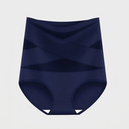 Culotte sculptante taille haute Corella en bleu marine, vue de face