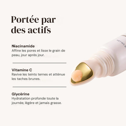 Portée par des actifs : niacinamide, vitamine C, glycérine